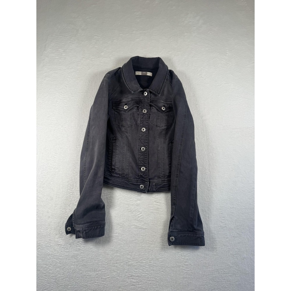 Pilcro And The Letterpress Jacket Womens Small Gray Denim Button Front Short‎